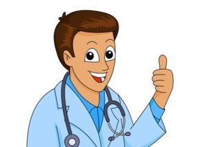 doctor with thumbs up sign